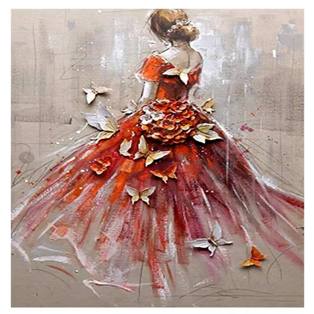 5D Autumn Girl Diamond Painting Modern Simple Landscape Tree Living Room Bedroom Cross Stitch - Shop at LoveMi