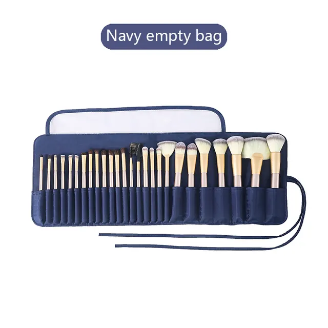 Makeup Brush Tool Storage Bag Travel Waterproof Portable Large capacity Cosmetic Bag Navy Blue - Shop at LoveMi