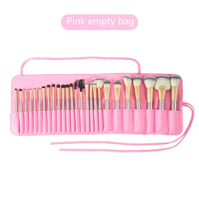Makeup Brush Tool Storage Bag Travel Waterproof Portable Large capacity Cosmetic Bag Pink - Shop at LoveMi