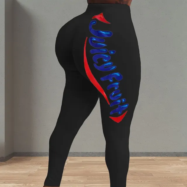 European And American Women's Tight fitting Printed Leggings Trousers Yoga Pants Black - Shop at LoveMi