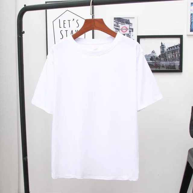 Women's Solid Color Loose Plus Size T Shirt White - Shop at LoveMi