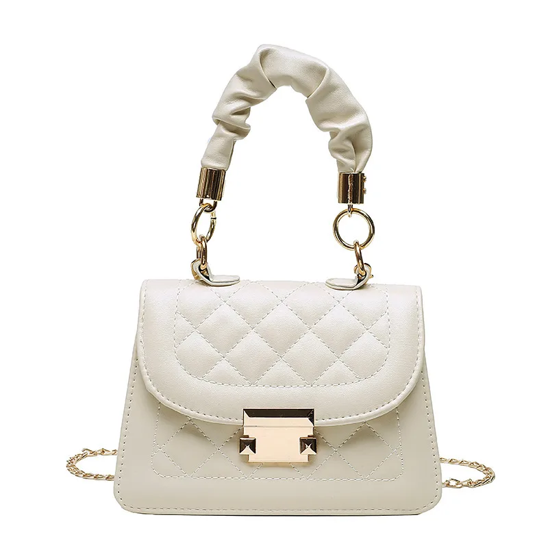 Small Square Bag Women's Single Shoulder Diagonal Bag White - Shop at LoveMi