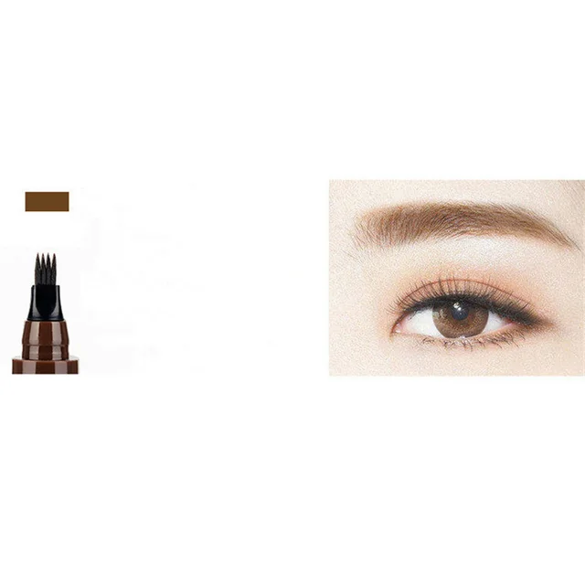 Four prong Bifurcated Liquid Eyebrow Pencil Brown - Shop at LoveMi