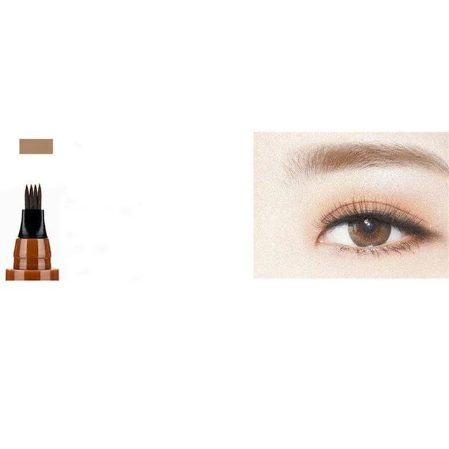 Four prong Bifurcated Liquid Eyebrow Pencil Light Brown - Shop at LoveMi