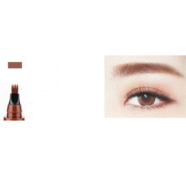 Four prong Bifurcated Liquid Eyebrow Pencil Red Brown - Shop at LoveMi