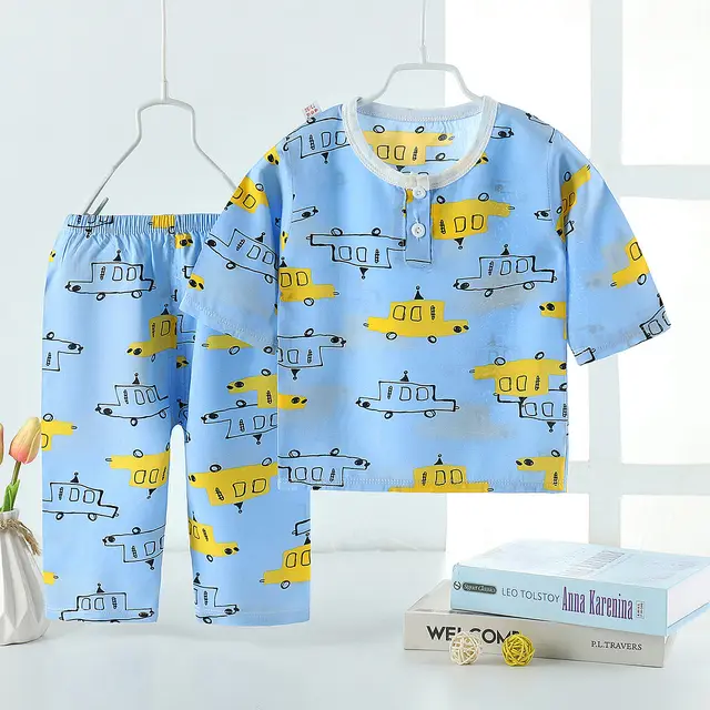 New Summer Children's Pajamas, Cotton Silk 2Style - Shop at LoveMi