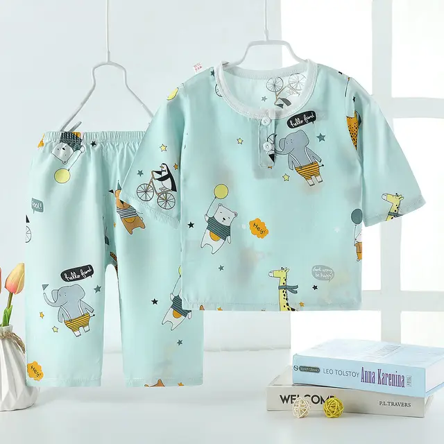 New Summer Children's Pajamas, Cotton Silk 3Style - Shop at LoveMi