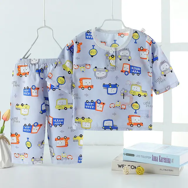 New Summer Children's Pajamas, Cotton Silk 5Style - Shop at LoveMi