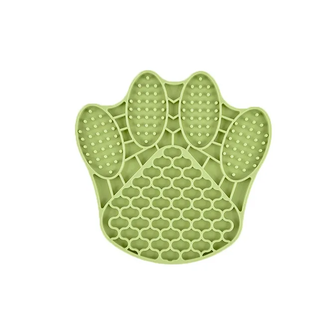 New Cross Border Food Licking Mat Cat Bowl Pet Dinner Plate Dog Silicone Pet Slow Food Plate Slow Food Bowl Dog Licking Plate Mat Green Claw - Shop at LoveMi