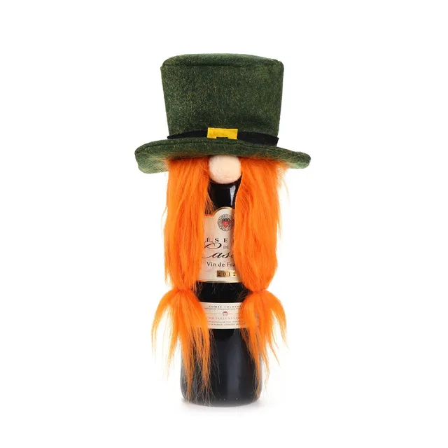 Christmas Decoration Faceless Doll Red Wine Bottle Holder Wine Bagging Restaurant Holiday Dress Up Braids - Shop at LoveMi