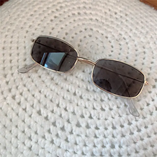 Sunglasses European And American Niche Box Di Sunglasses Color Retro Style Gold Black - Shop at LoveMi