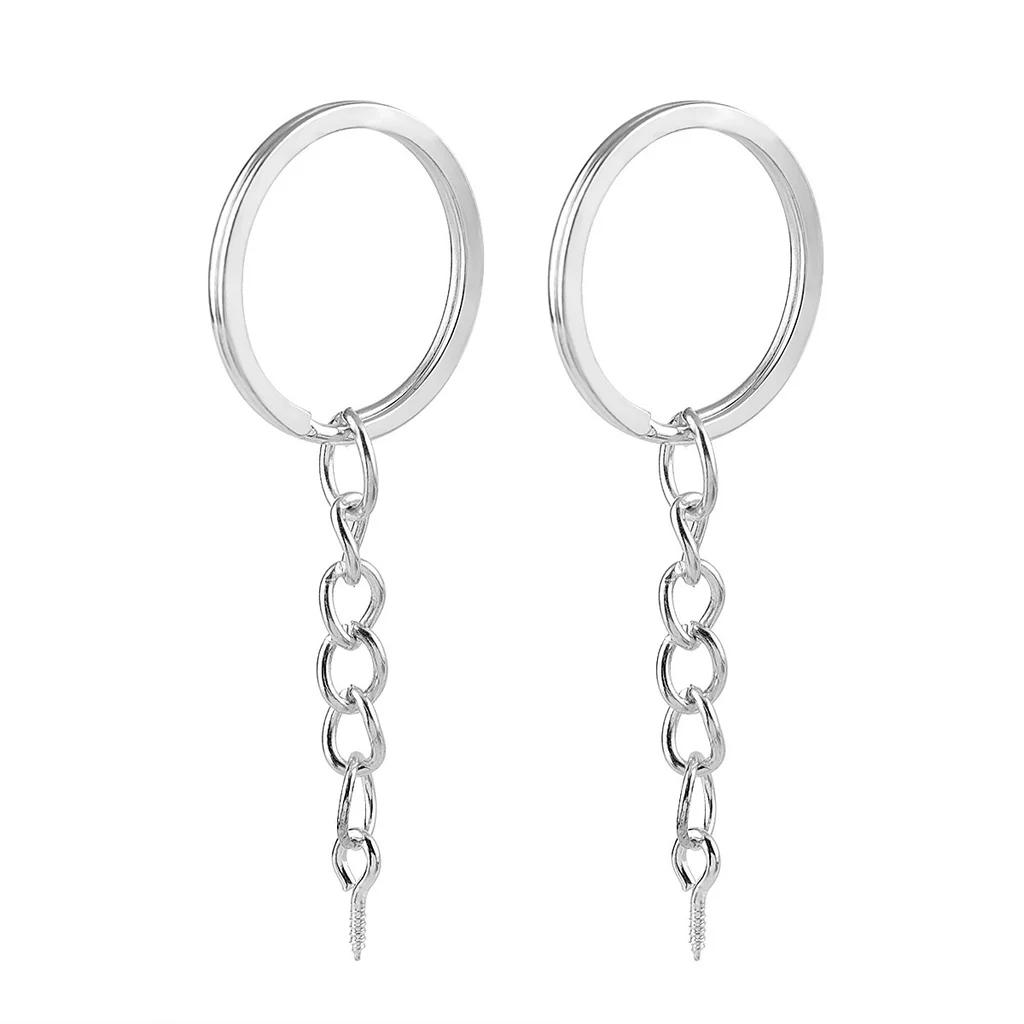 Key Ring With Chain Alloy Sheep Eye Keychain - White K Ancient