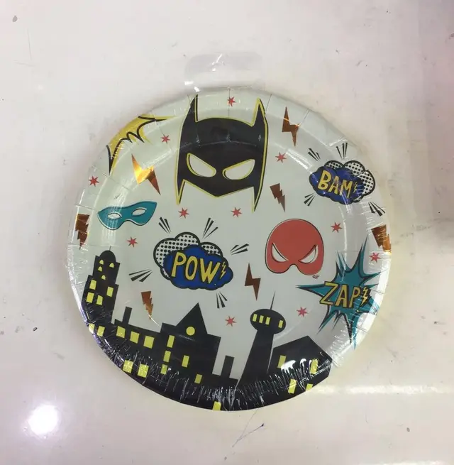 Spot New Hot Rose Gold Batman Paper Plate Paper Cup Factory Birthday Party Layout Decoration Disposable As Shown - Shop at LoveMi