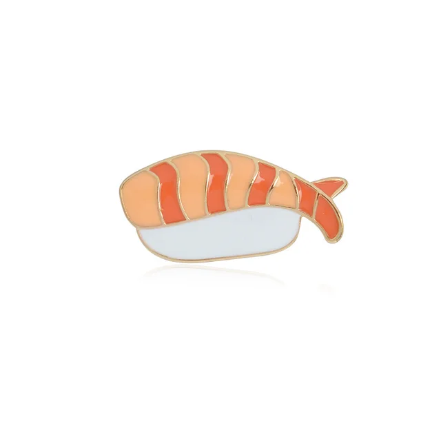 Japanese Style Enamel Pin Koi Squid Flag Brooch Backpack Clothing Lapel Pin Sushi Salmon Badge Cartoon Jewelry 10Style - Shop at LoveMi