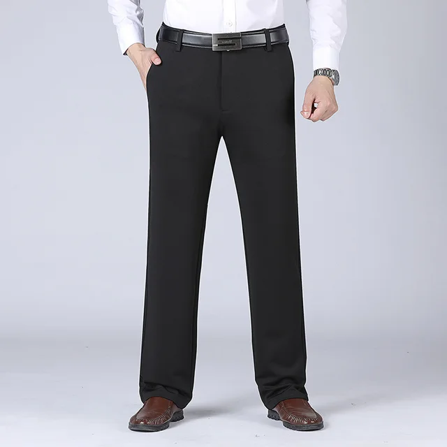 New Design Autumn Men Casual Pants Thick Loose Black - Shop at LoveMi