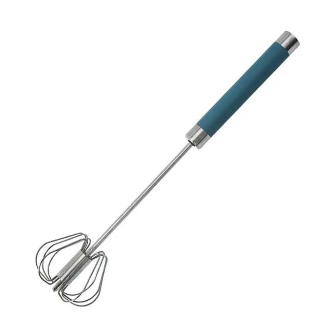 Stainless Steel 12 inch Semi automatic Whisk Baking Tools Navy Blue - Shop at LoveMi