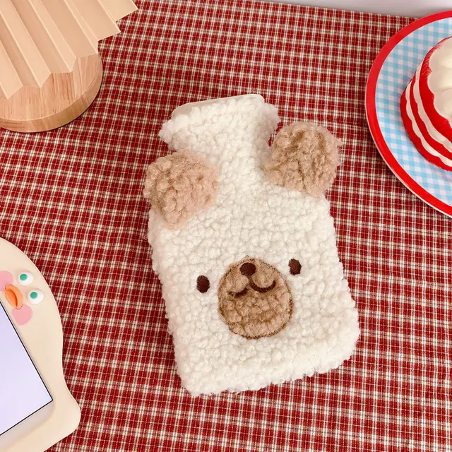 Hand Warmer Cute Ins Plush Hot Water Bottle A4 - Shop at LoveMi