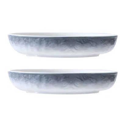 Tableware Bowl Household Combination Simple Personality Creative Single Soup Bowl Rice Bowl Dinner Plate Fish Plate Flavored Plate Soup Spoon Dee... Deep Plate 2 Pack - Shop at LoveMi