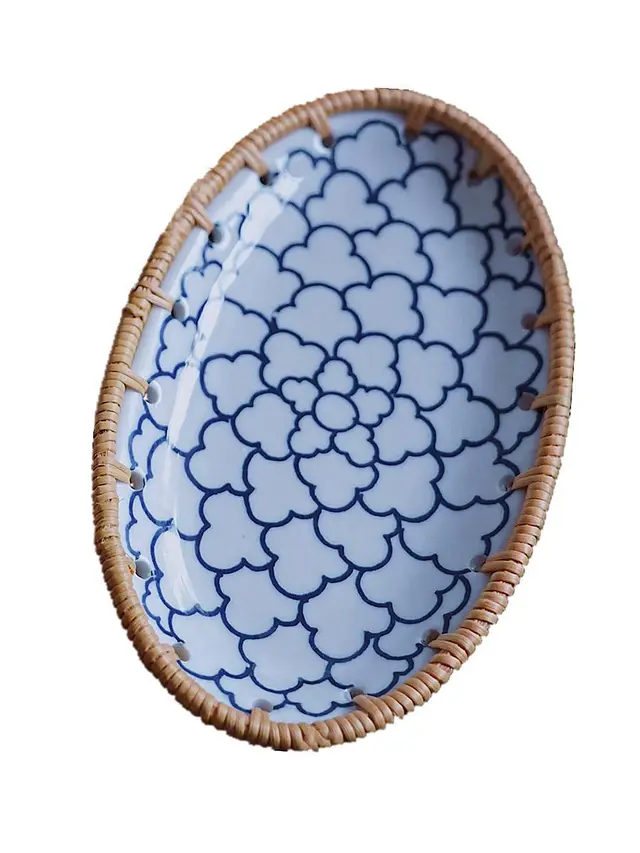 VietRattan Woven Rattan Porcelain Combination Storage Rray Cloud Models - Shop at LoveMi