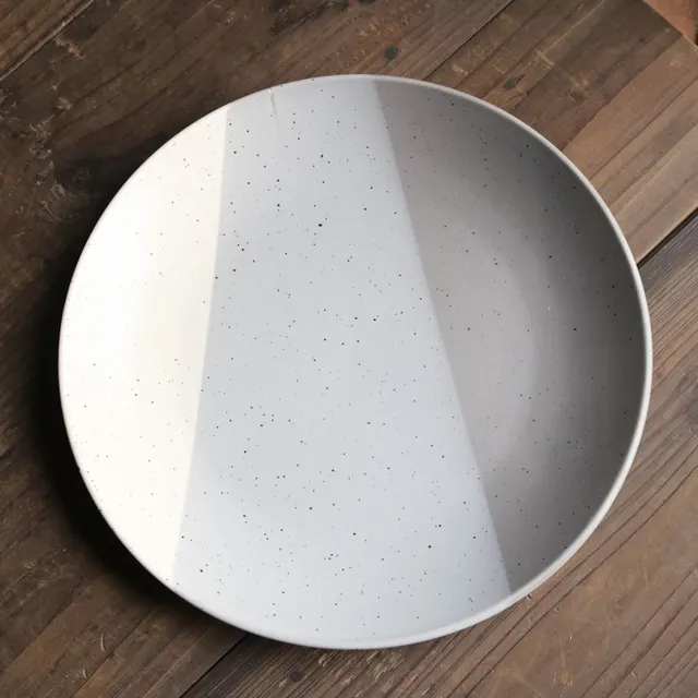 Ceramic Retro Ins Weathered Effect Pitted 8 inch Plate Japanese style Plate, Flat Plate B - Shop at LoveMi