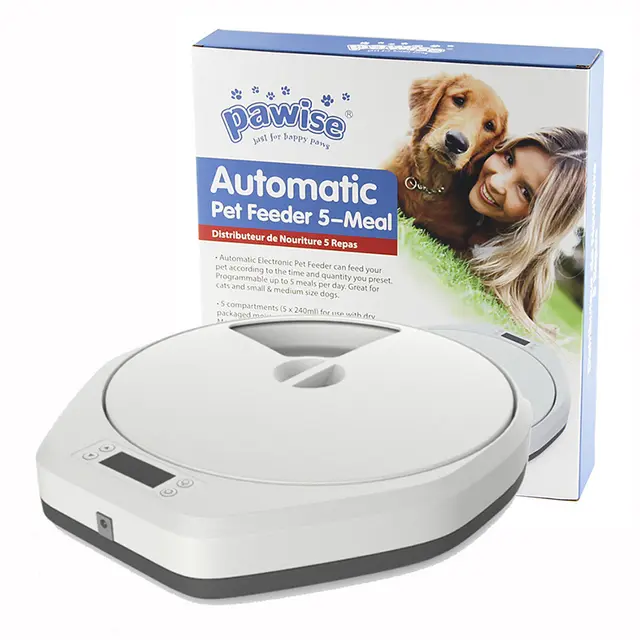 Pet Automatic Multi grid Feeder Cat And Dog Intelligent Timing Bowl As Shown - Shop at LoveMi