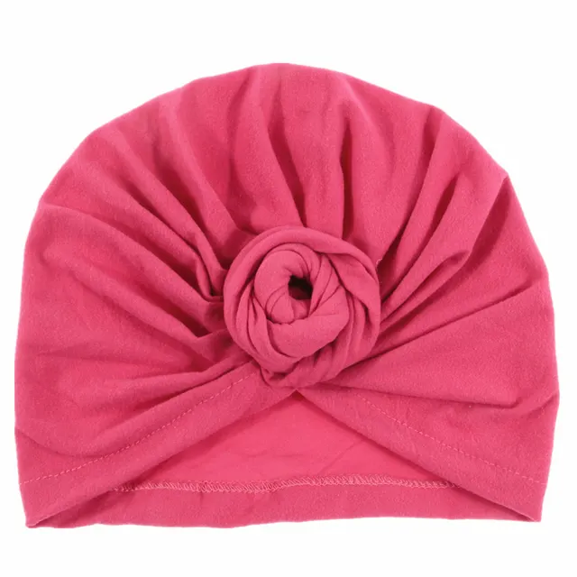 European And American Foreign Trade Indian Baotou Cap Adult Cotton Fold Cap Snail Cap Yoga Cap 8 Colors Rose Red - Shop at LoveMi