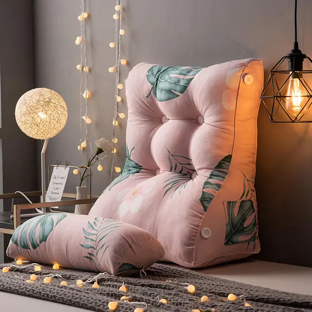 Japanese Style Washable Cotton Headboard Cushion Soft Bag Waist Protection Bed Pillow Triangle Sofa Large Back Cushion Can Be Removed And Washed ... Set9 - Shop at LoveMi
