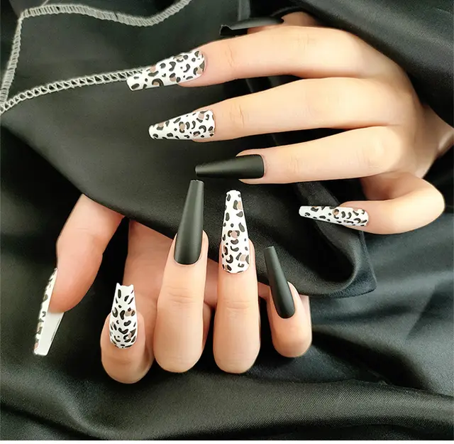 Long Ballet Nails With Flat And Pointed Water Droplets - Shop at LoveMi