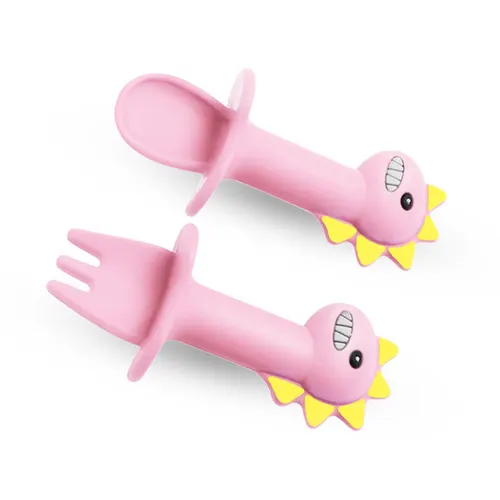 Baby Grid Plate Training Fork and Spoon Set - Shop at LoveMi