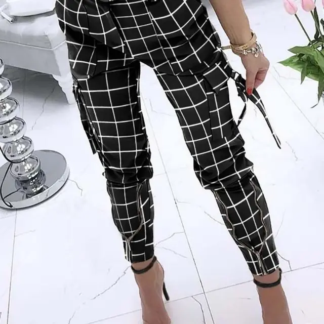 Cross Border New Product Casual Pants Women's Trousers Solid Color Overalls And Cropped Trousers Black Bars - Shop at LoveMi