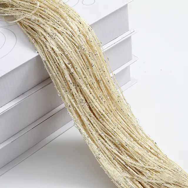 Flashing Silver Thread Curtain Meters Silver Silk Curtain Hanging Beige 1X2M - Shop at LoveMi