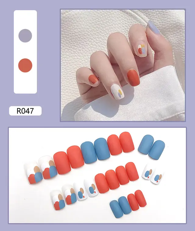 Finished Nail Pieces Nail Art Patches Detachable Nail Patches Female Removable Nail Patches R047 - Shop at LoveMi