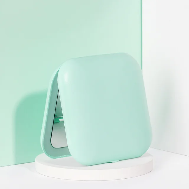 Source Folding Makeup Mirror With Light Creative Led Mirror Portable Bag Mini Mirror Green - Shop at LoveMi