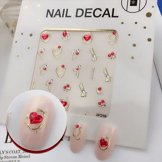 3D Bronzing Imitation Diamond Epoxy Nail Decal Color - Shop at LoveMi