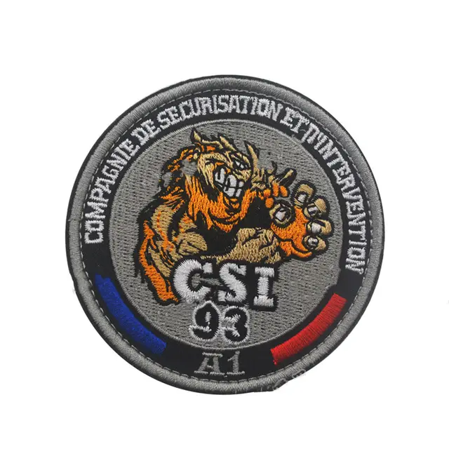 French Series Round Badge Exquisitely Embroidered Velcro Cloth Sticker Military Fan Backpack Sticker G - Shop at LoveMi