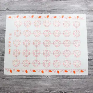 Macaron Silicone Mat Heat-resistant Baking Tools Household Oven Baking Pan Cookie Mat Biscuit Melting Bean Baking Mat - Orange