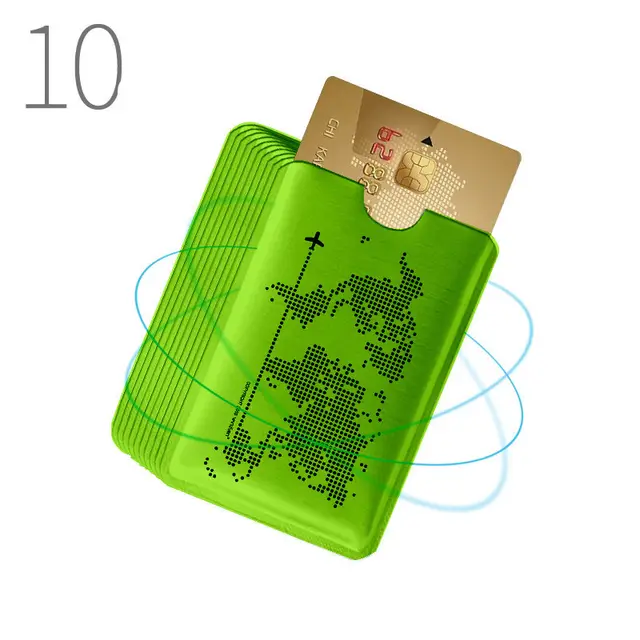 Anti Magnetic Tin foil Anti Degaussing Card Holder Green - Shop at LoveMi