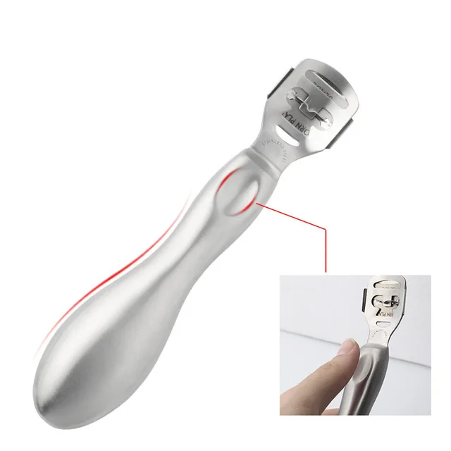 Nail Art Stainless Steel Pedicure Planer Horny Foot Scraper Stainless Steel - Shop at LoveMi