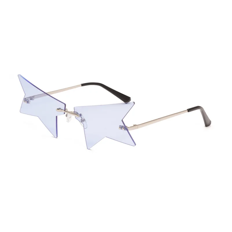 Five-pointed Star Trend Sunglasses - Blue