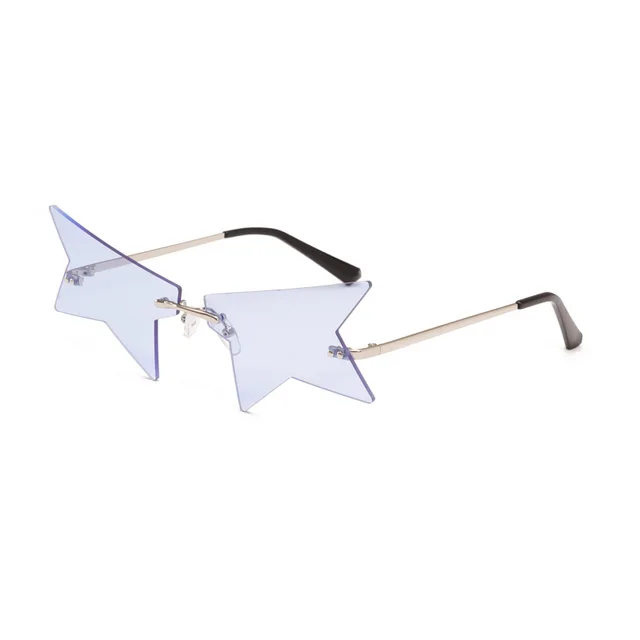 Five pointed Star Trend Sunglasses Blue - Shop at LoveMi