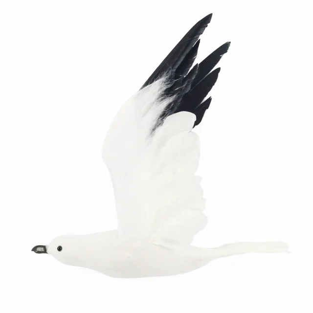 Simulation Feather Seagull Bird Gardening Forest Decoration Scene Layout Decoration White - Shop at LoveMi