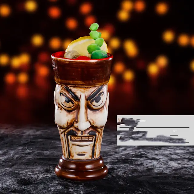 350ml 700ml Ceramic Tiki Mug Creative Porcelain Beer Wine Mug Cup 04Style - Shop at LoveMi