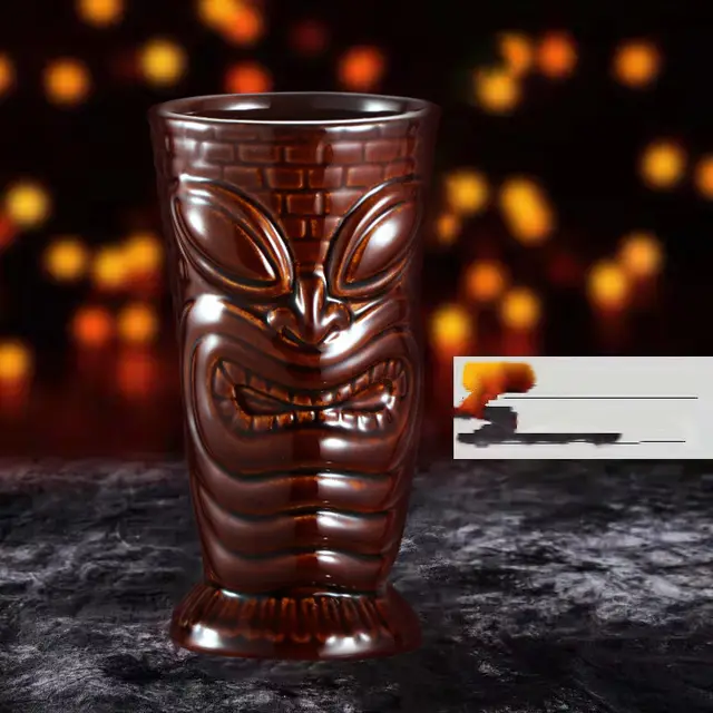 350ml 700ml Ceramic Tiki Mug Creative Porcelain Beer Wine Mug Cup 06Style - Shop at LoveMi