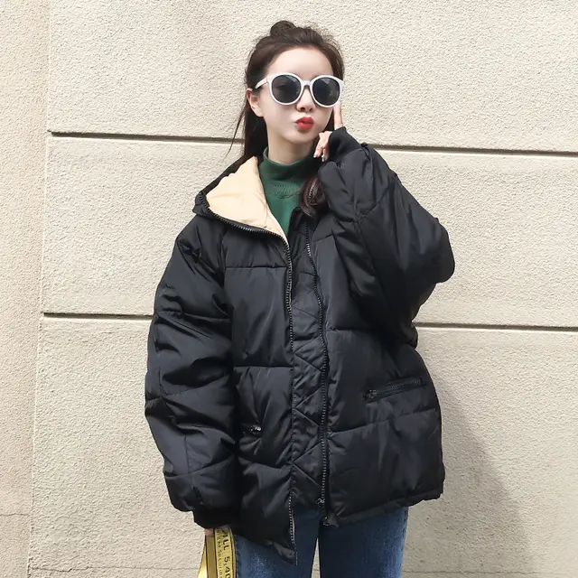 Fashion Short Cotton Coat Ladies Small Padded Jacket Black - Shop at LoveMi