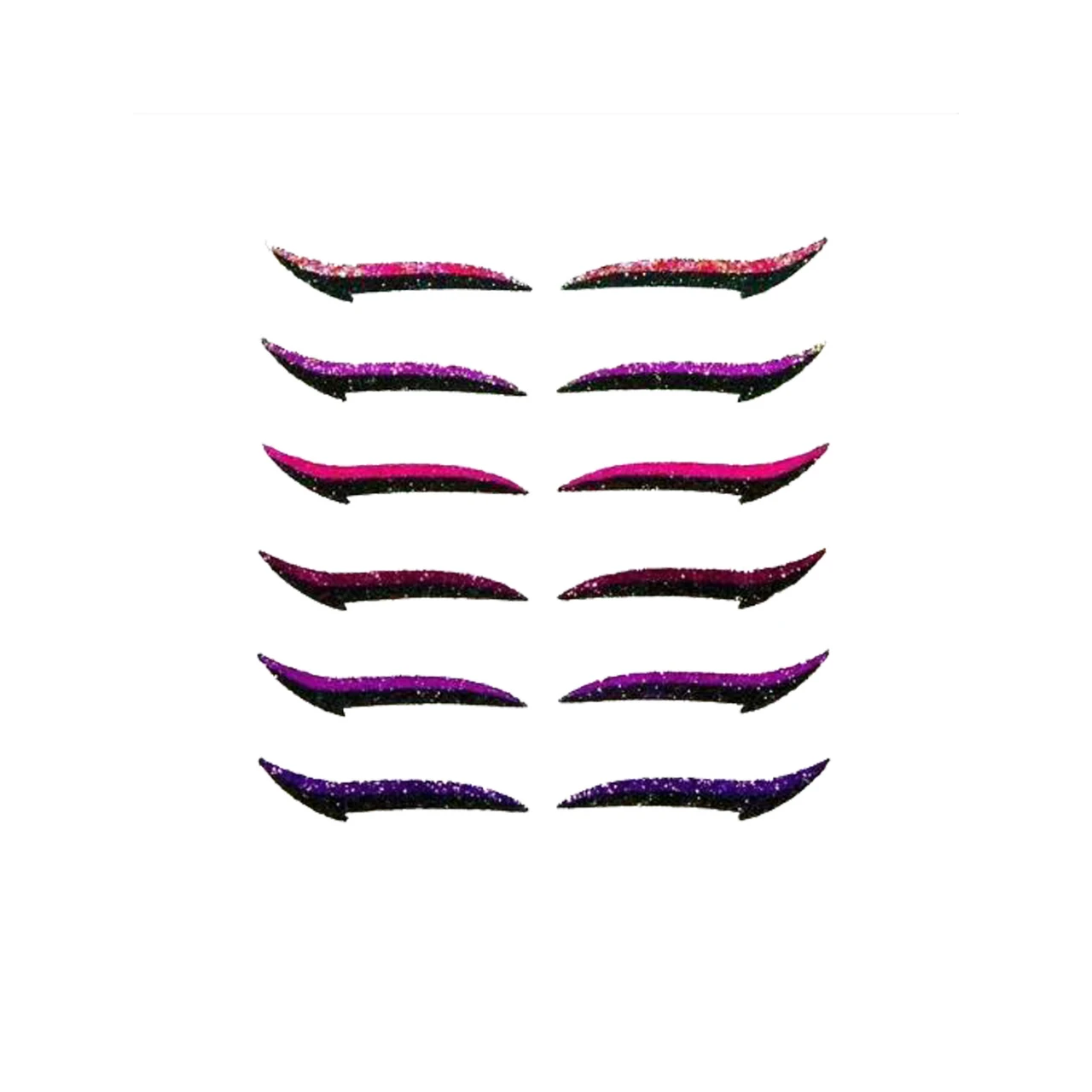 Reusable Eyeliner Stickers Eye Shadow Eyeliner Stickers Trendy Big Eye Makeup Natural Stickers Lazy Stickers - Pink Plus Purple