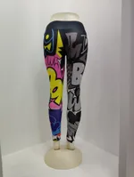 Printed Pants Slim Yoga Pants Sports Leggings Women - Color Printing-Xl