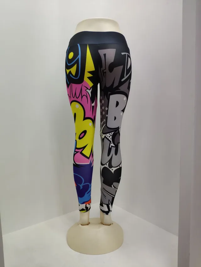 Printed Pants Slim Yoga Pants Sports Leggings Women Color Printing - Shop at LoveMi