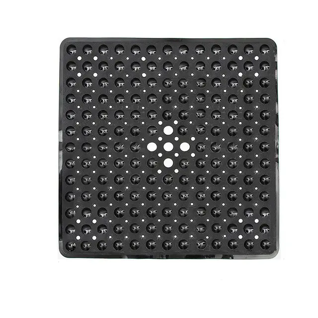 Eco friendly Bathroom PVC Suction Cup Non slip Mat Oversized Square Black - Shop at LoveMi