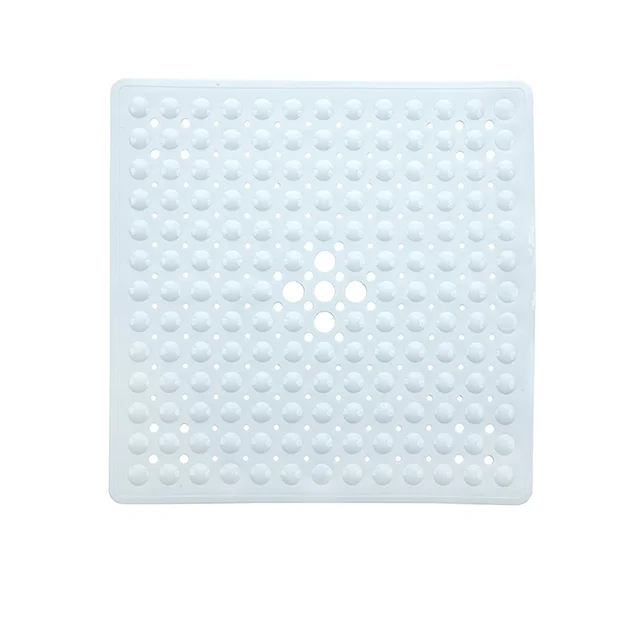 Eco friendly Bathroom PVC Suction Cup Non slip Mat Oversized Square White - Shop at LoveMi