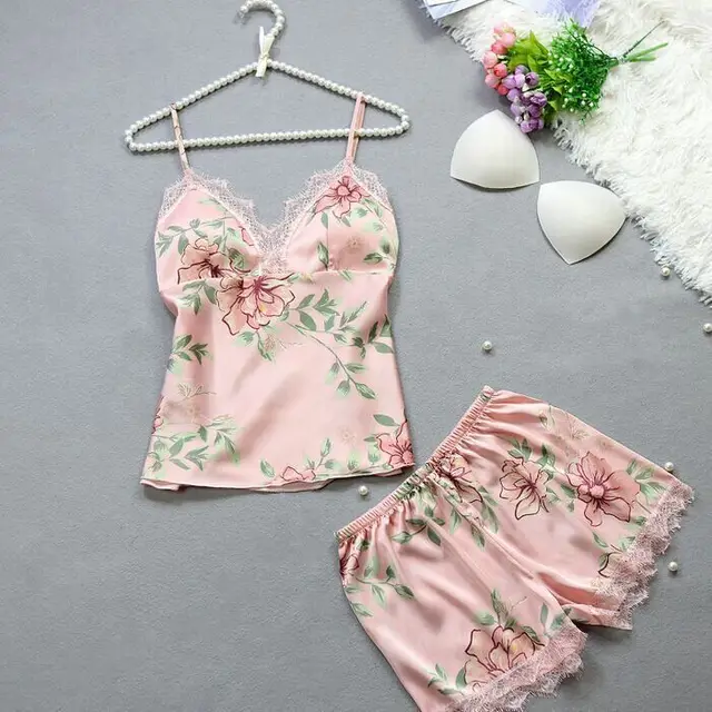 Sexy Temptation Lace Pajama Set Pink - Shop at LoveMi
